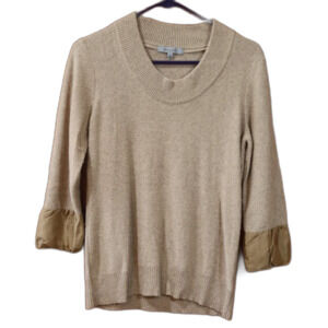 Classiques Entier Brown Wool Cashmere Silk Pullover Sweater Med